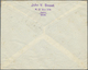 Br Japanische Post In China: 1928. Air Mail Envelope (stains.) Written From Harbin Addressed To Harbin, Manchuria Bearin - 1943-45 Shanghai & Nankin