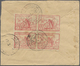 GA Japanische Besetzung  WK II - Burma: 1944. Registered Postal Stationery Envelope (small Faults/shortened) India GVI O - Myanmar (Birmanie 1948-...)