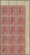 ** Japanische Besetzung  WK II - Malaya: General Issues, 1942, Perak 8 C. Carmine, A Top Right Corner Margin Block Of 15 - Malaysia (1964-...)