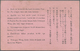 Br Japanische Besetzung  WK II - Malaya: 1943, 10 C. (10) Tied "Postal Savings Shonai 2060 2 26" (Feb. 26, 1944) To Pink - Malaysia (1964-...)