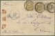 GA Japan - Ganzsachen: 1891. Postal Stationery Envelope 2s Olive Upgraded With 'Koban' SG 118, 4s Bistre (pair) Tied By - Postcards