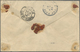 GA Japan - Ganzsachen: 1891. Postal Stationery Envelope 2s Olive Upgraded With 'Koban' SG 118, 4s Bistre (pair) Tied By - Postcards