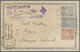 GA Japan - Ganzsachen: 1904. Postal Stationery Card 1½s Blue Upgraded With SG 134,1s Pale Brown And SG 135, 1½s Pale Ult - Cartes Postales