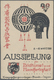 Lagerpost Tsingtau: Bando, 1918, Exhibition Card With Lamp Und Greek Warrior With Boxed Violet Expo Marking And Oval SdP - Chine (bureaux)