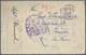 Lagerpost Tsingtau: Bando, 1918, Camp Printers Office Pentecost Ppc With Large Oval Camp Seal And Large Boxed Violet Rou - China (offices)