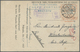 Lagerpost Tsingtau: Fukuoka, 1917, Preprinted X-mas Greetings And Clear Strike Of Large Vermilion Writing Permit Seal On - Chine (bureaux)