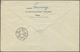 GA Lagerpost Tsingtau: Aonogahara, 1920, Camp Stationery Envelope In Black With Violet Camp Seal Of Aonogahara And Boxed - Chine (bureaux)