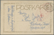 Lagerpost Tsingtau: Bando, 1918, Camp Printer (Lagerdruckerei) Multicolour Greeting Card "Weihnachten 1918" Showing Sant - Chine (bureaux)