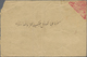 Br Jemen: 1915 Ca., LAHEJ Ottoman Occupation Envelopes Adressed In Arabic, Showing Triangle Negative Seal Cachet In Red - Yemen