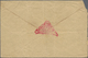 Br Jemen: 1915 Ca., LAHEJ Ottoman Occupation Envelopes Adressed In Arabic, Showing Triangle Negative Seal Cachet In Red - Yémen