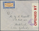 Br Jemen: 1940/56, Three Covers Used From Sanaa To Foreign: 20 B. Single By A.R.-reg. 1940 Resp. 6 B. To Auckland/New Ze - Yémen