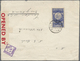 Br Jemen: 1942. Envelope Addressed To London Bearing Yemen Yvert 13, 6b Violet-blue Tied By Sanaa Date Stamp With 'Opene - Yémen