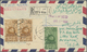 Br Jemen: 1957/1960, Lot Of Four Covers To USA Resp. Aden, Three Registered Mail, 4b. Arab Postal Union Plate Number, So - Yemen