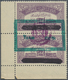 * Jemen - Königreich: 1964, &bdquo;Qara Provisorium&rdquo;, Vertical Pair Of Consular Official Stamp, 5 B. + 5 B. With L - Yemen