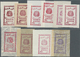 Delcampe - ** Jemen - Königreich: 1966, HANDSTAMP PROVISIONALS Group With 44 Mostly Different Stamps In Both Types Incl. Diff. Type - Yémen