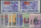 ** Jemen - Königreich: 1967, Various Earlier Stamp Issues With Violet Bilingual Handstamp Overprint 'FOR POISON GAS VICT - Yemen