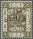 * Jordanien: 1922, 2 P. On 2 P. Greenolive Red Overprint, Mint Hinged, Fine, Signed Ela, Michel Catalogue 500,- Euro - Jordanie
