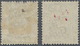 O Jordanien: 1922, 1 P. On 1 P. Deep Blue Red Overprint And 2 P. On 2 P. Greenolive Violet Overprint, Both Cancelled, Fi - Jordan