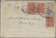 Br Jordanien: 1923. Envelope (small Faults/bend) Addressed To Yemen Bearing Transjordan Yvert 45, ¼p Carmine (3) And Yve - Jordanie