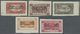 * Jordanien: 1925, Overprint Provisionals On Hedschas Stamps, Five Values Imperforated, Lightly Hinged. - Jordan