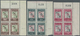 ** Jordanien: 1952, Jordan Unity, 1f. To 200f., Complete Set Of Nine Values As Plate Blocks Of Four From The Upper Right - Jordan