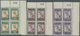 Delcampe - ** Jordanien: 1952, Jordan Unity, 1f. To 200f., Complete Set Of Nine Values As Plate Blocks Of Four From The Upper Right - Jordan