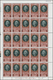 ** Jordanien: 1967, Builders Of World Peace, Both Issues, Ten Perforated Values Complete As Sheet Of 25 Stamps With Prin - Jordan