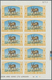 ** Jordanien: 1967, Animals, Imperforate, Complete Set Of Six Values As Marginal Plate Blocks Of Ten, Unmounted Mint. - Jordan