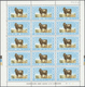 Delcampe - ** Jordanien: 1967, Animals, Perforated, Complete Set Of Six Values As Sheets Of 15 Stamps With Printer's Mark, Sheet An - Jordanie