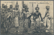 Kambodscha: Indo Chine 1909, 1 C, 2x 2C, And 10 C On Picture Card (Danseuses Du Roi) Used Locally In "PNOM PENH 3 FEVR 0 - Cambodge