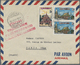 Br Kambodscha: 1970. A Selection Of Air Mail Covers (5) Addressed To France With First And Second Censor Cachet In Red ' - Cambodge