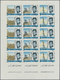 ** Katar / Qatar: 1966, J.F.Kennedy Revaluation Overprints, Imperforate Issue, Two Complete Sheets With Five Sets, Unmou - Qatar