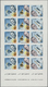 ** Katar / Qatar: 1966, Space Research Revaluation Overprints, Imperforate Issue, Two Complete Sheets, Unmounted Mint. - Qatar