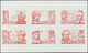 ** Katar / Qatar: 1971, Famous Men Of Islam Six Values In Four Imperf Color Proof Sheetlets, Different Colors, Sc.A232-2 - Qatar