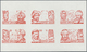 ** Katar / Qatar: 1971, Famous Men Of Islam Six Values In Four Imperf Color Proof Sheetlets, Different Colors, Sc.A232-2 - Qatar