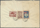 Br Korea-Nord: 1955. Envelope Addressed To France Bearing SG N50, 70wn Brown, SG N51, 20wn Blue And Red And SG N82, 5wn - Corée Du Nord