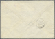 GA Korea-Nord: 1957, Envelope Pavillon 10 Ch. Red Diamond Mountains  Uprated 1951, 5 W./6 W. With 5 Ch., 70 Ch. Tied "Ha - Korea, North