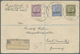 Br Kuwait: 1925 Registered Cover From Kuwait To Forst, Germany 'by Overland Mail', Franked 1923-24 KGV. 2a., 3a. Ultrama - Koweït