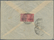 Br Kuwait: 1938. Air Mail Envelope (top Shortened) Addressed To India Bearing SG 21, 3a Carmine And SG 23, 8a Purple Tie - Kuwait