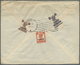 Br Kuwait: 1945. Air Mail Envelope To London Bearing SG 57, 2a Vermilion, SG 60, 4a Brown And SG 61, 8a Violet Tied By K - Koweït