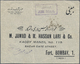 Br Kuwait: KUWAIT, 1947. Air Mail Envelope Addressed To Lndia Bearing SG 53, ½a Purple And SG 57, 2a Vermilion Tied By K - Koweït