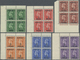 Delcampe - ** Kuwait: 1948, KGVI Definitives, ½a. On ½d. To 5r. On 5s., Short Set Of Ten Values As Marginal Blocks Of Four, Unmount - Koweït