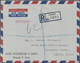 Br Kuwait: KUWAIT, 1954. Registered Air Mail Envelope Addressed To London Bearing SG 101, 12a On 1/3 D Green Tied By Ova - Kuwait