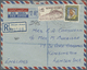 Br Kuwait: 1964. Registered Air Mail Envelope Addressed To London Bearing 45f Lake And 50f Gold Tied By Oval Ahmadi/Kuwa - Kuwait