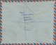 Br Kuwait: 1964. Registered Air Mail Envelope Addressed To London Bearing 5f Brown/gold And 90f Blue Tied By Oval Ahmadi - Kuwait