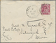 Br Labuan: 1912. Envelope (faults/tears) Addressed To England Bearing Straits Settlements SG 155, 4c Dull Purple Tied By - Other & Unclassified