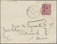 Br Labuan: 1912. Envelope (faults/tears) Addressed To England Bearing Straits Settlements SG 155, 4c Dull Purple Tied By - Autres & Non Classés