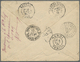 Br Laos: 1901. Envelope Addressed To Saravane, Laos Bearing Great Britain SG 174, 1d Lilac And SG 201, 2½d Blue Tied By - Laos