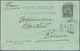 GA Laos: 1905, Used Indochina Postal Stationery Double Card (1892 Issue) From BASSAC, LAOS To Rennes, France Cancelled B - Laos