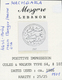 Br Libanon: 1901, "MASHGARE POSTA SUBESI 1300" All Arabic Cancellation (Coles - Wlker No.103) On Envelope Bearing 1 Pia. - Liban